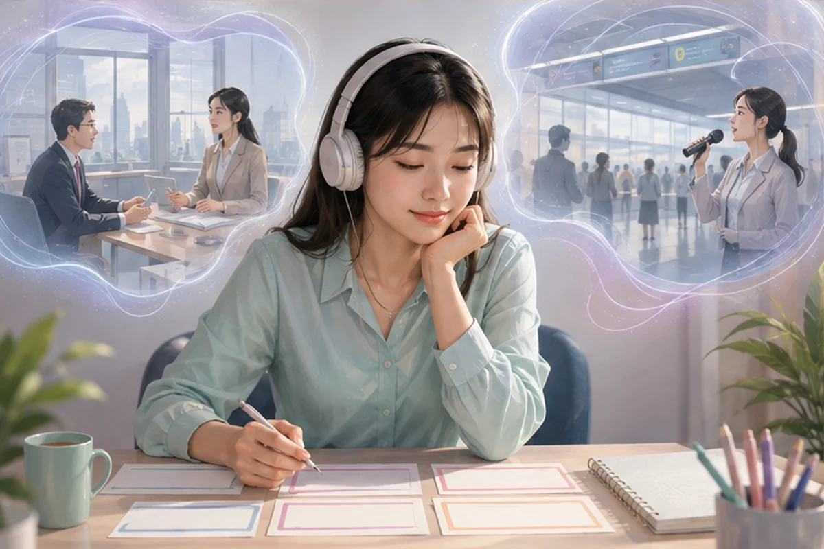 TOEIC ฟัง Part 3–4: เก็บคะแนนให้ได้มากที่สุด — ภาพสรุปแนวคิด