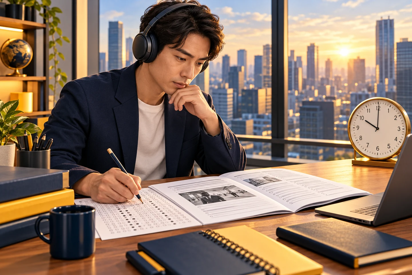 TOEIC full mock test strategy: timing, review and score improvement — visual guide